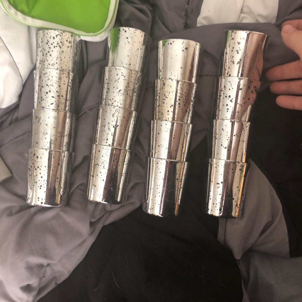 Mercury votives and battery operated candles